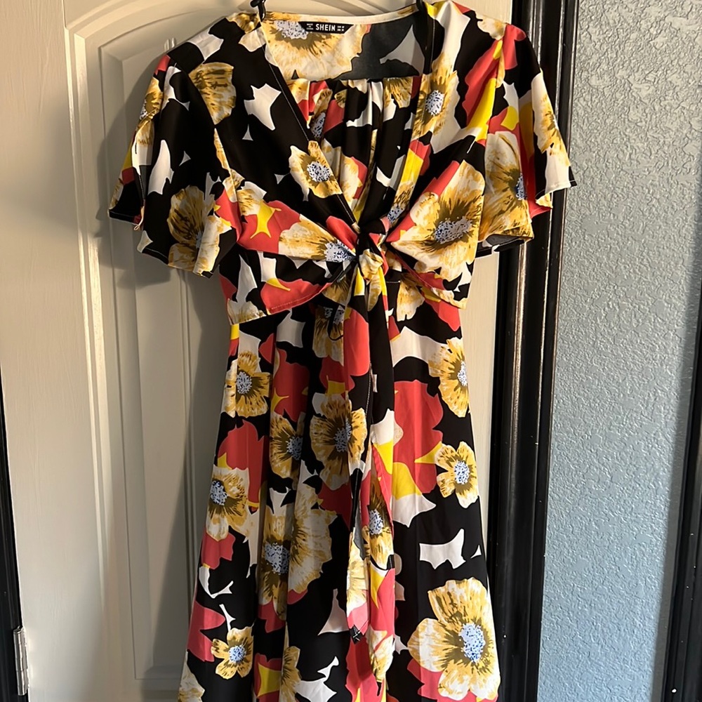 2pc Tie Front Top + Maxi-Length Skirt